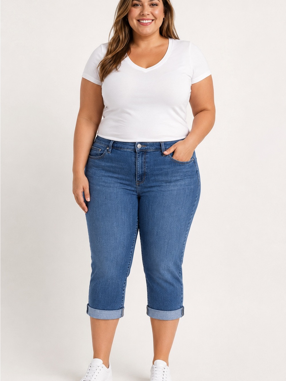 Levi’s 311 Shaping Skinny Capri Jeans Women’s 20W Blue Denim Stretch Cuffed